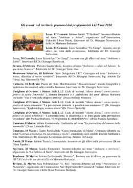 scarica calendario eventi 2010 - Lega Italiana per la lotta contro i