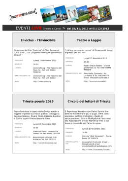l`Invincibile Teatro a Leggio Trieste poesia 2013 Circolo dei lettori di