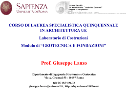 Lezione Carico limite delle fondazioni su pali