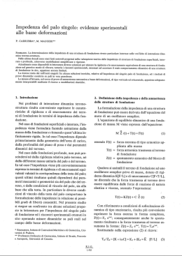 Impedenza del palo singolo: evidenze sperimentali alle basse