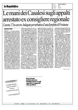 Le mani dei Casalesi sugli appalti