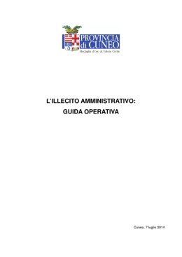 L`illecito amministrativo: guida operativa