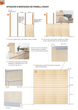 Manuale di Montaggio - Pannelli Dogati