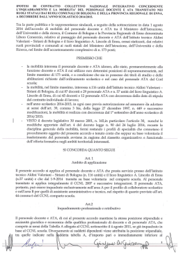 A DECORRERE DALL`ANNO SCOLASTICO 2014/2015.