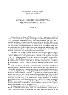 NEL POSTPARTUM DELLA BOVINA - Societ&agrave; Italiana di Buiatria