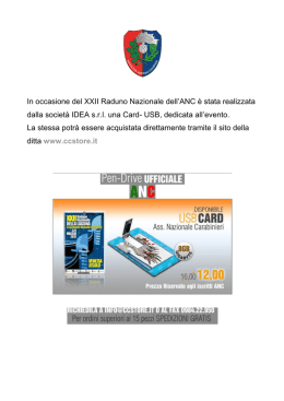 In occasione del XXII Raduno Nazionale dell`ANC &egrave; stata realizzata