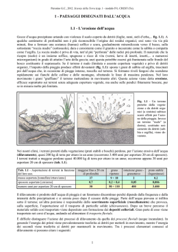 L`erosione dell`acqua