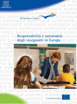 Responsabilità e autonomia degli insegnanti in Europa.