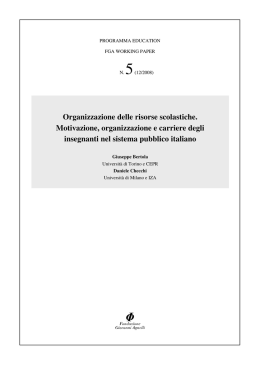 Organizzazione delle risorse scolastiche