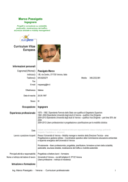 Marco Passigato Curriculum Vitae Europass