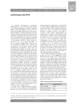 ITALIAN JOURNAL OF PUBLIC HEALTH Epidemiologia della BPCO