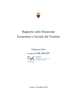 Rapporto sulla Situazione Economica e Sociale del Trentino
