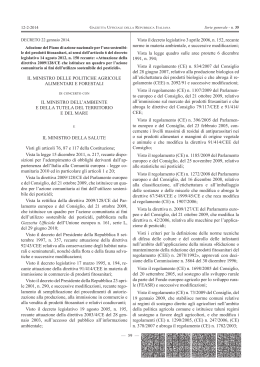 Decreto 22 gennaio 2014 - Ministero dell`Ambiente