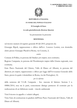 P.d.C. in Parco &ndash; non necessario status di imprenditore agricolo