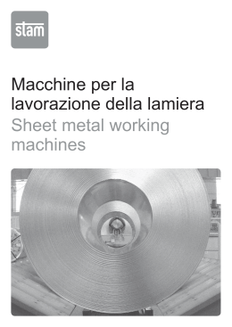 Macchine per la lavorazione della lamiera Sheet metal