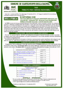 aliquote tasi 2015 - comune di castelnuovo della daunia