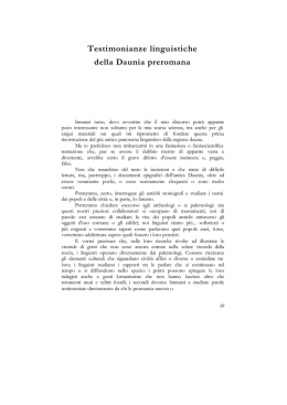 Testimonianze linguistiche della Daunia preromana
