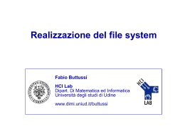 Struttura del file system - Dipartimento di Matematica e Informatica