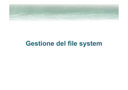 Gestione del file system