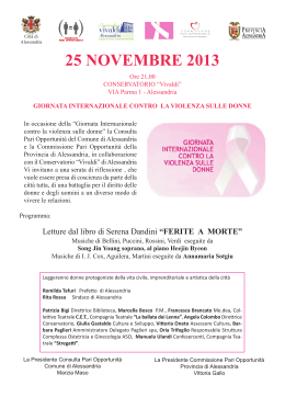 25 NOVEMBRE 2013 - Conservatorio Antonio Vivaldi