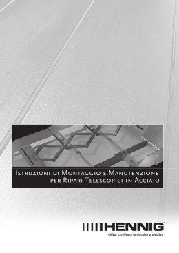 IsTRuZIOnI DI MOnTAGGIO E MAnuTEnZIOnE PER