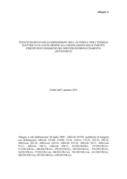 TIS - Autorit&agrave; per l`energia elettrica e il gas