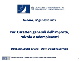 Iva: Caratteri generali dell`imposta, calcolo e adempimenti