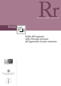 Scelta del trapianto nella chirurgia primaria del - SNLG-ISS