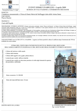 D“ezi°ﬂe Regi°nﬁ`ﬂ P“1Beni C“““`a“e SCHEDA DI