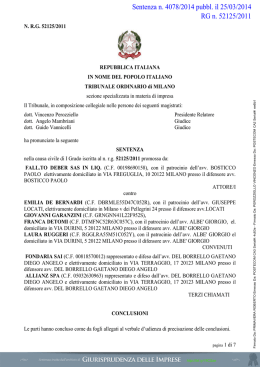 scarica la sentenza - Giurisprudenza delle imprese