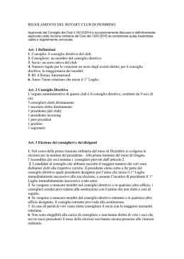 NUOVO REGOLAMENTO DEL ROTARY CLUB DI PIOMBINO