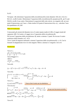 Es.83: Nel piano 0 determina l`equazione della circonferenza C1