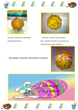 …DECORARE A PIACERE CON NASTRI COLORATI..
