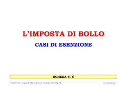 Imposta di Bollo &ndash; Casi di esenzione