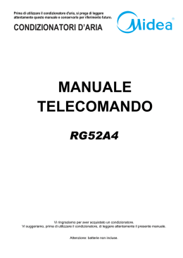 MANUALE TELECOMANDO