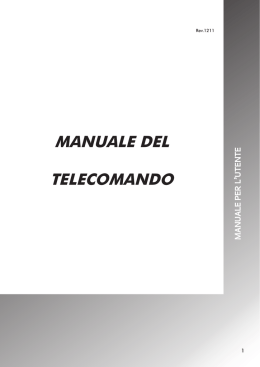 MANUALE DEL TELECOMANDO