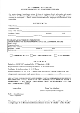 delega/revoca per l`accesso alla dichiarazione dei redditi