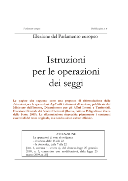 Istruzioni per le operazioni degli uffici elettorali di sezione