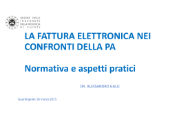 La fatturazione elettronica nei confronti della PA