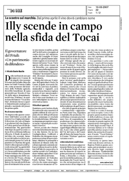 Illy scende in campo nella sfida del Tocai