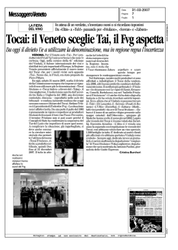 Tocai, il Veneto sceglie Tai, il FVG aspetta