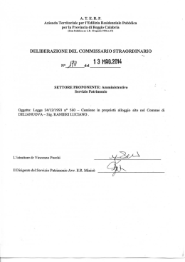 deliberazione del commssario straordinario