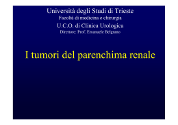 Tumore del Rene - Università degli Studi di Trieste