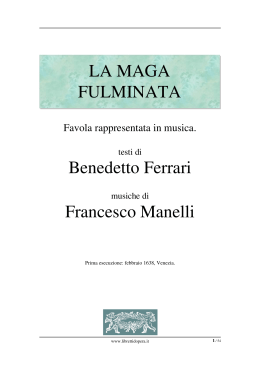 La maga fulminata - Libretti d`opera italiani