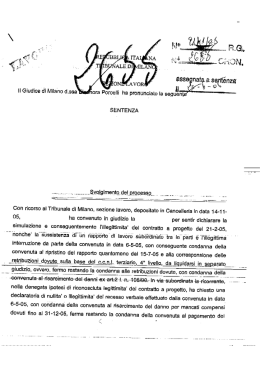 La sentenza n. 2655/06 - Dottrina Per il Lavoro