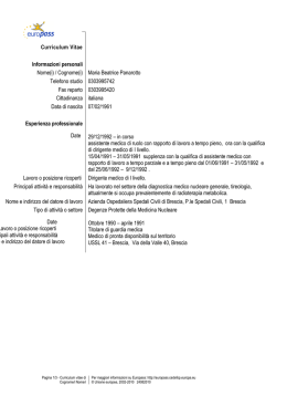 Maria Beatrice Panarotto - Azienda Ospedaliera Spedali Civili di