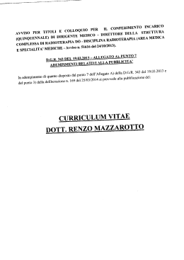 curriculum vitae dott. Mazzarotto