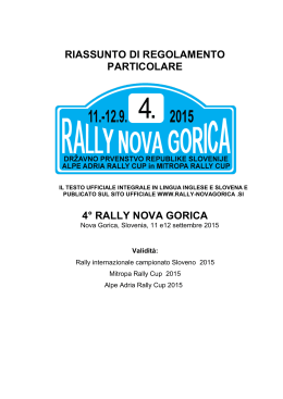 Regoli Suplementari - 4. Rally Nova Gorica