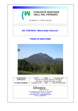 SIC IT2010019 “Monti della Valcuvia”