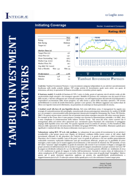 TAMBURI 12 July 2010 - Tamburi Investment Partners SpA
